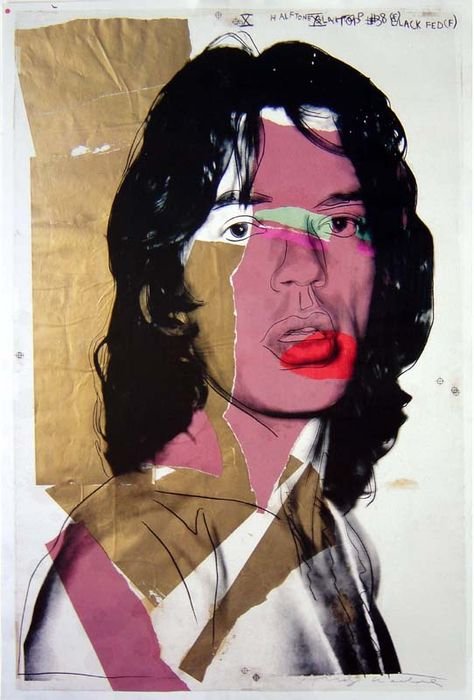 Framed Mick Jagger by Andy Warhol Poster, Vienna