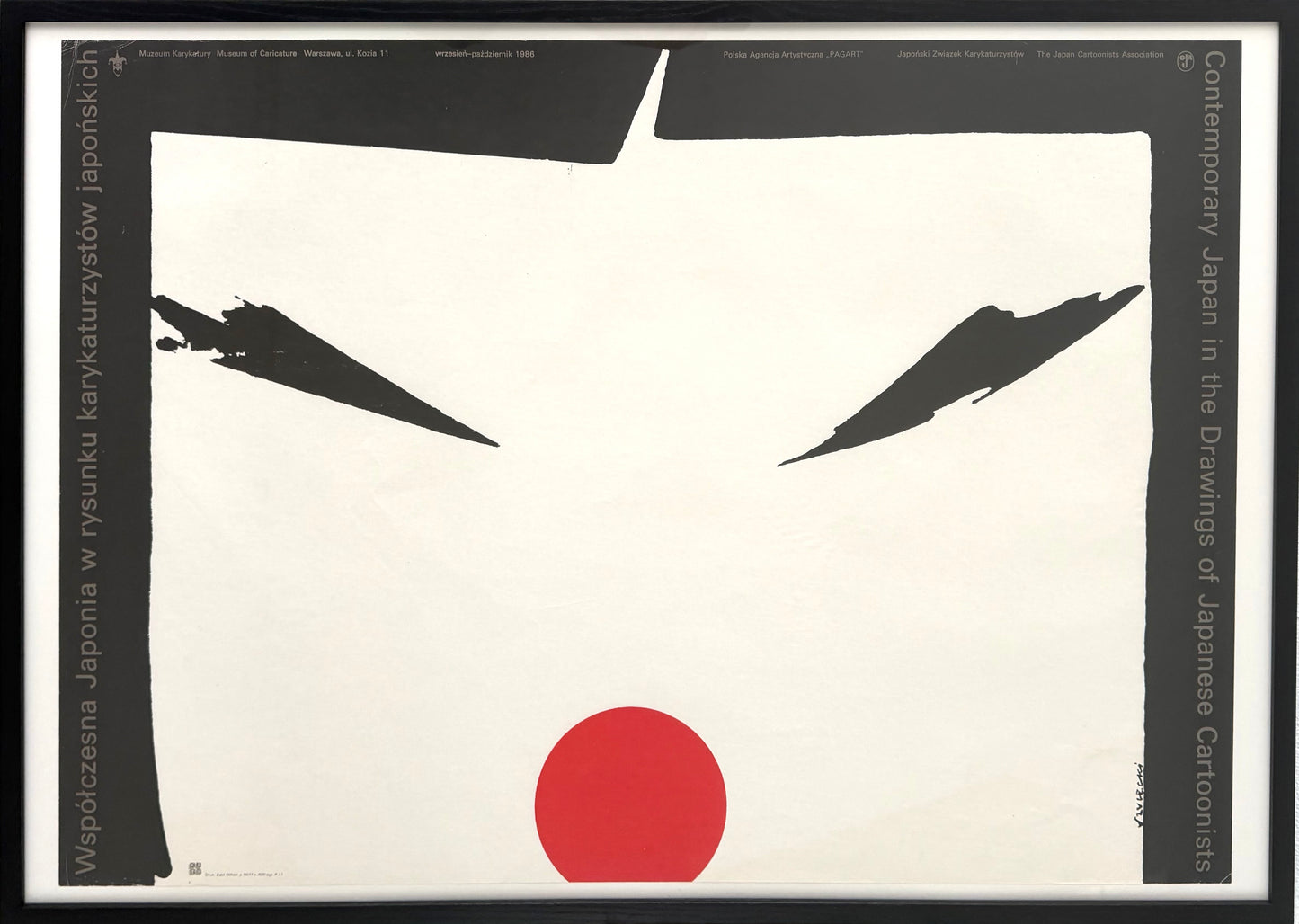 Original Tadahito Kuseki Poster, Japan/Warsaw, 1986