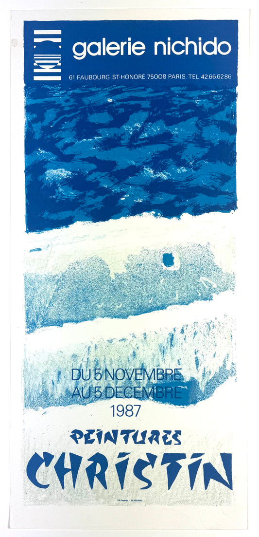 Original Vintage Jean-Marie Christin Exhibition Poster, 1987