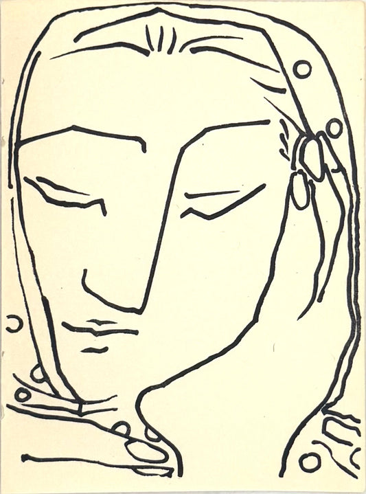 Françoise Gilot (Picasso’s wife), lithograph, 1951.