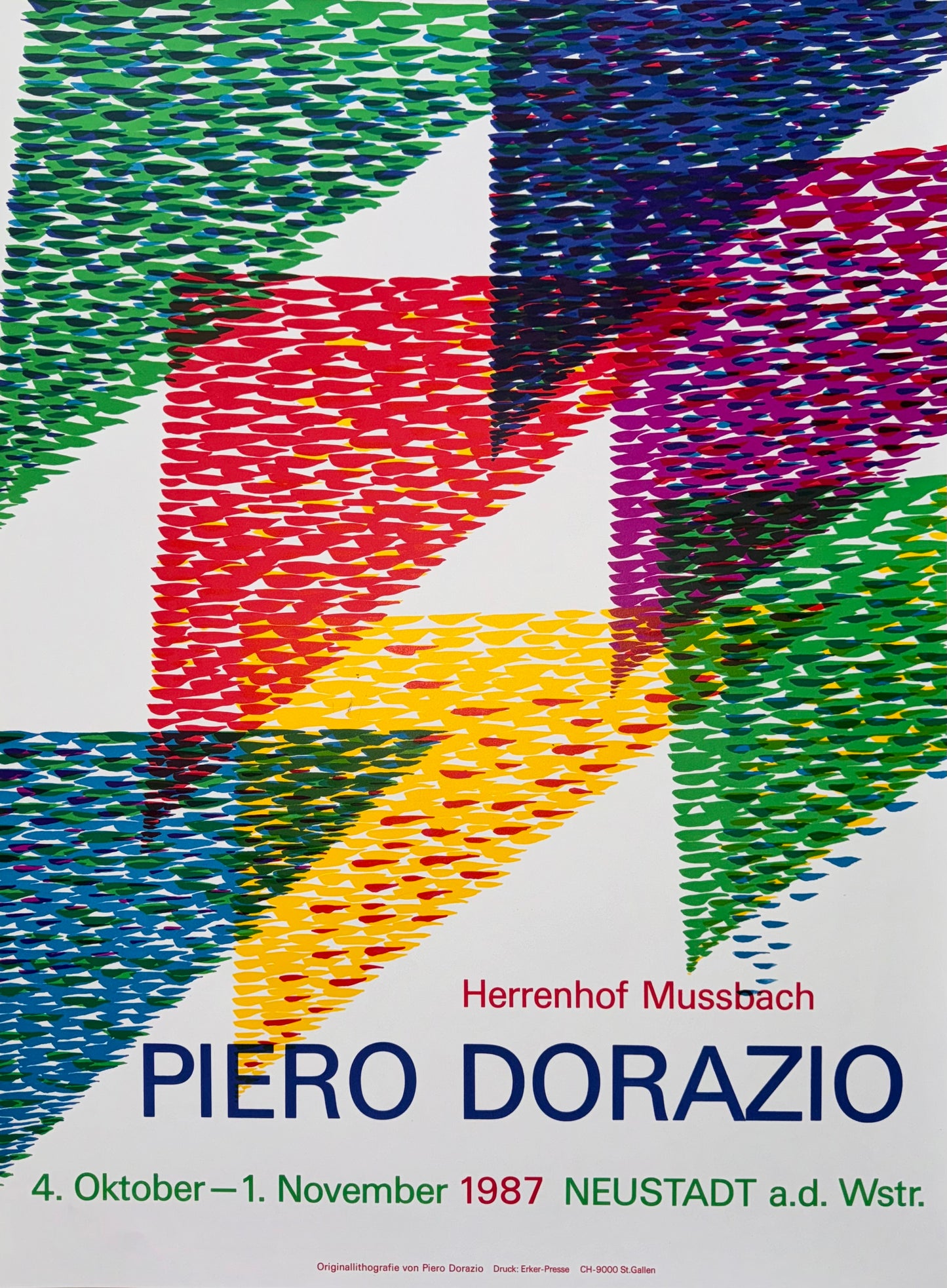 Original Piero Dorazio Lithograph 1987