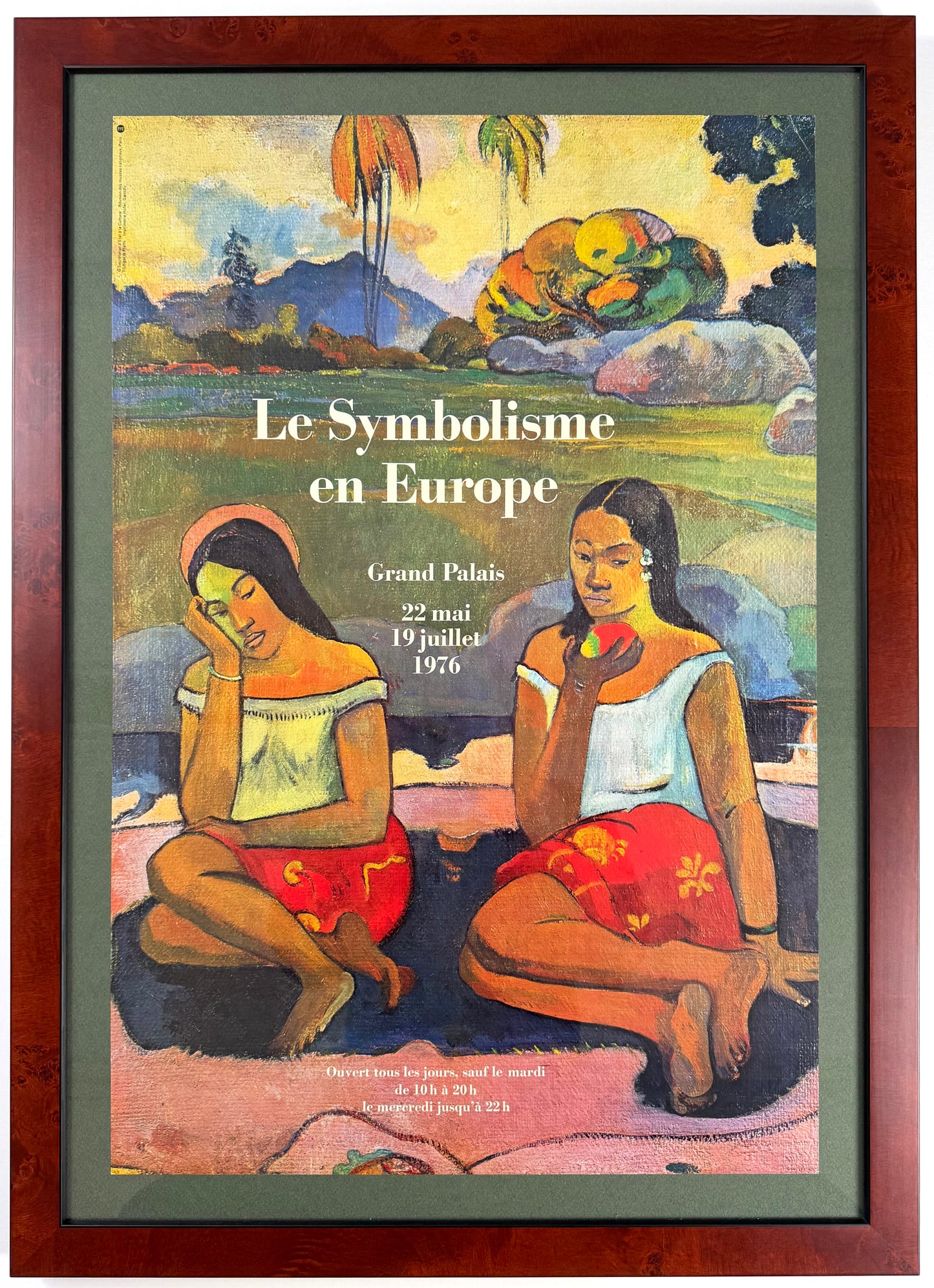 Framed Original Vintage Grand Palais Poster, Le Symbolisme en Europe, 1976