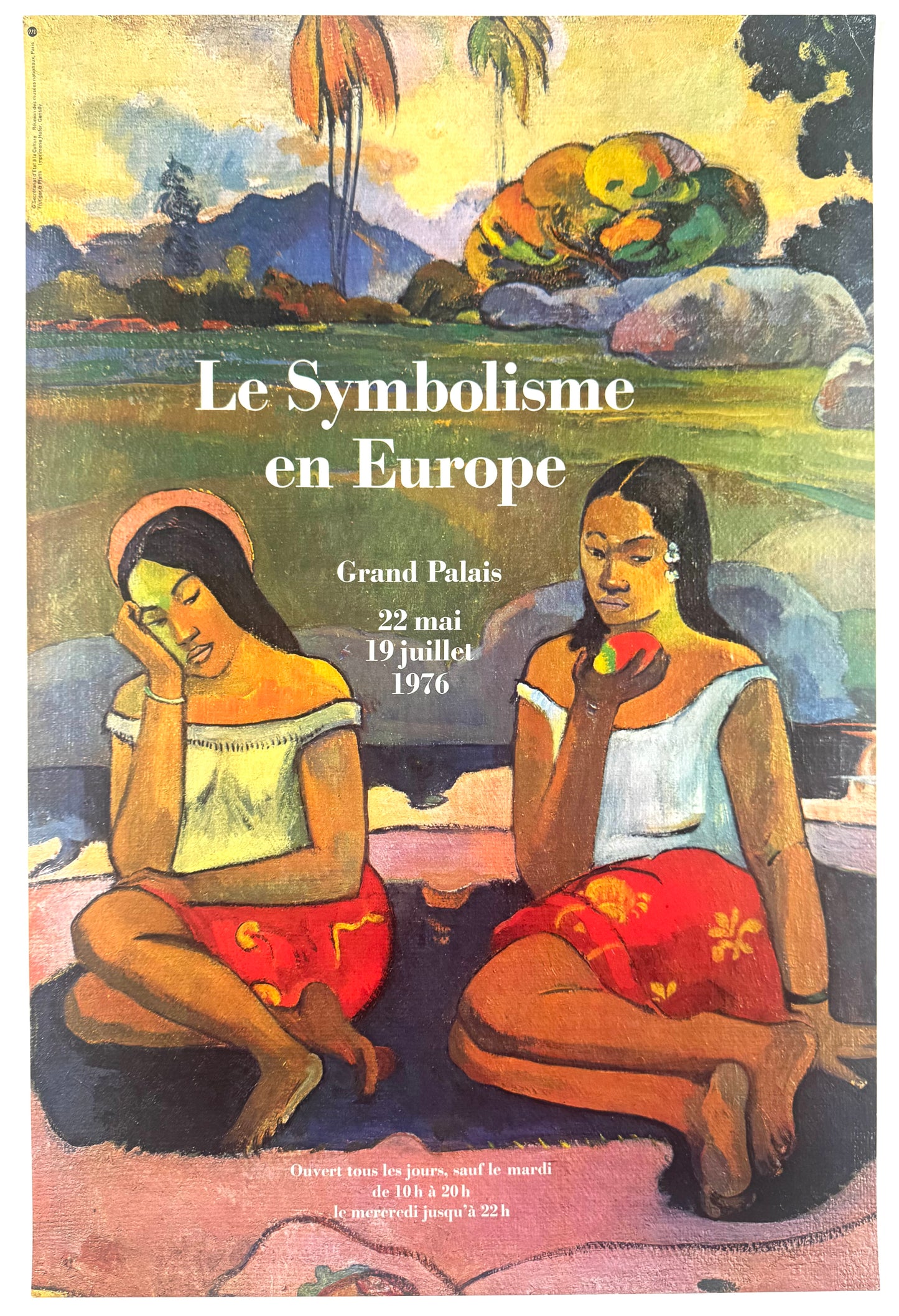 Original Vintage Grand Palais Poster, Le Symbolisme en Europe, 1976