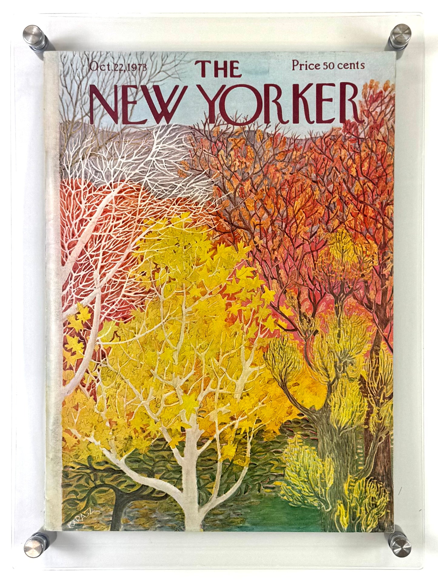 Framed Vintage The New Yorker Magazine - Oct 22, 1973