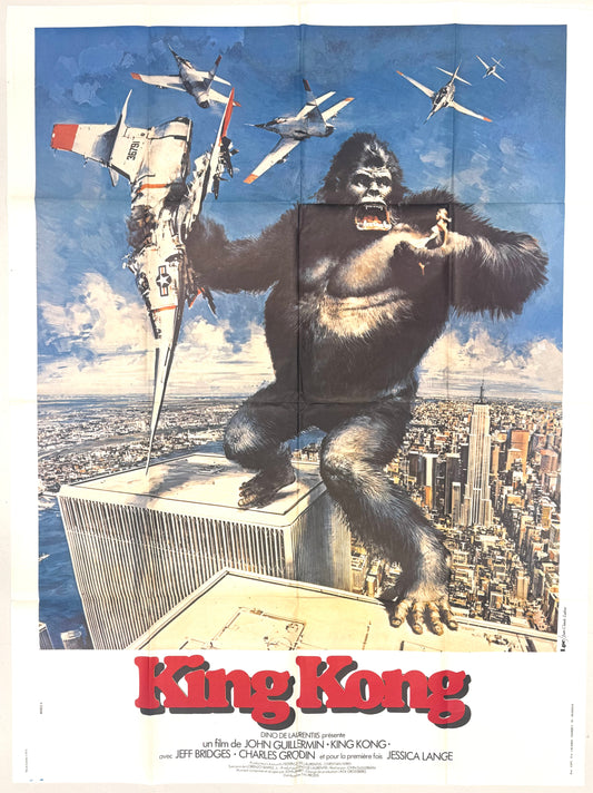 Original Large Vintage King Kong Cinema Movie Poster (Affiche), 1976