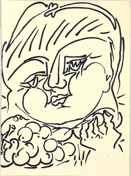 Françoise Gilot (Picasso’s wife), lithograph, 1951.