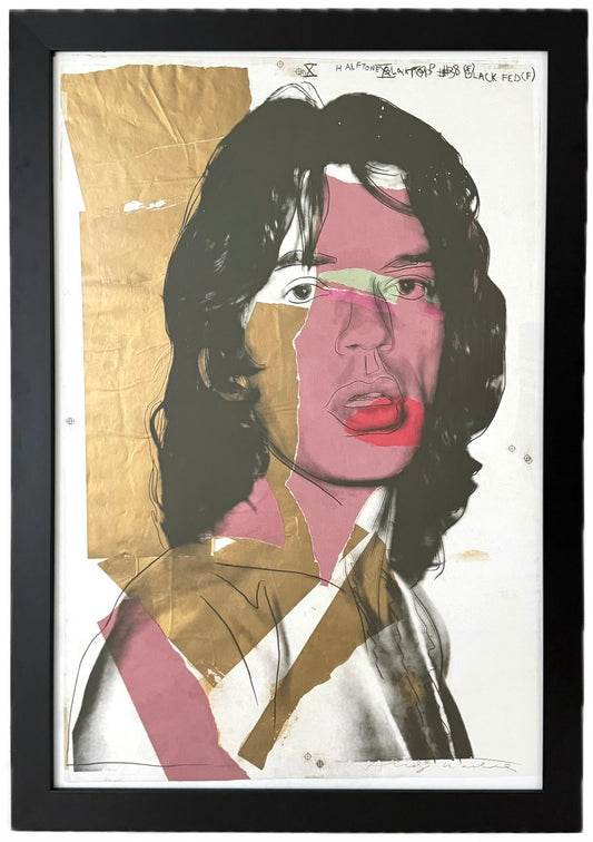 Framed Mick Jagger by Andy Warhol Poster, Vienna