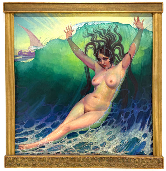 Frans van Ermengem Painting, La Naussance de Vénus, 1920s