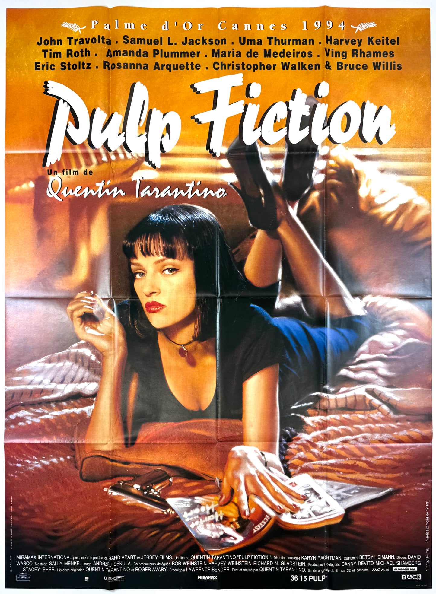 Original Large Vintage Cinema Pulp Fiction Poster, 1994