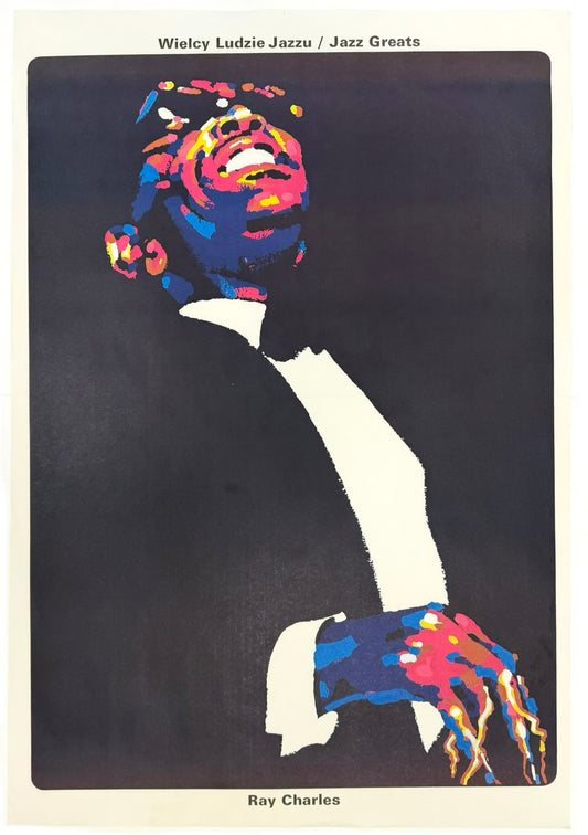 Original Waldemar Świerzy Poster - Ray Charles, 1990