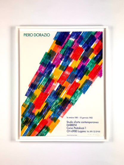 Framed Original Piero Dorazio Lithograph - Handsigned - 1981