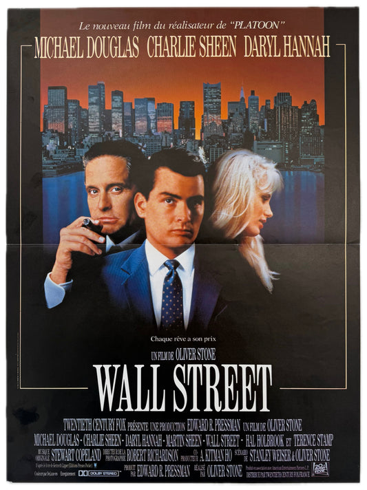 Original Wall Street Movie Poster, 1987