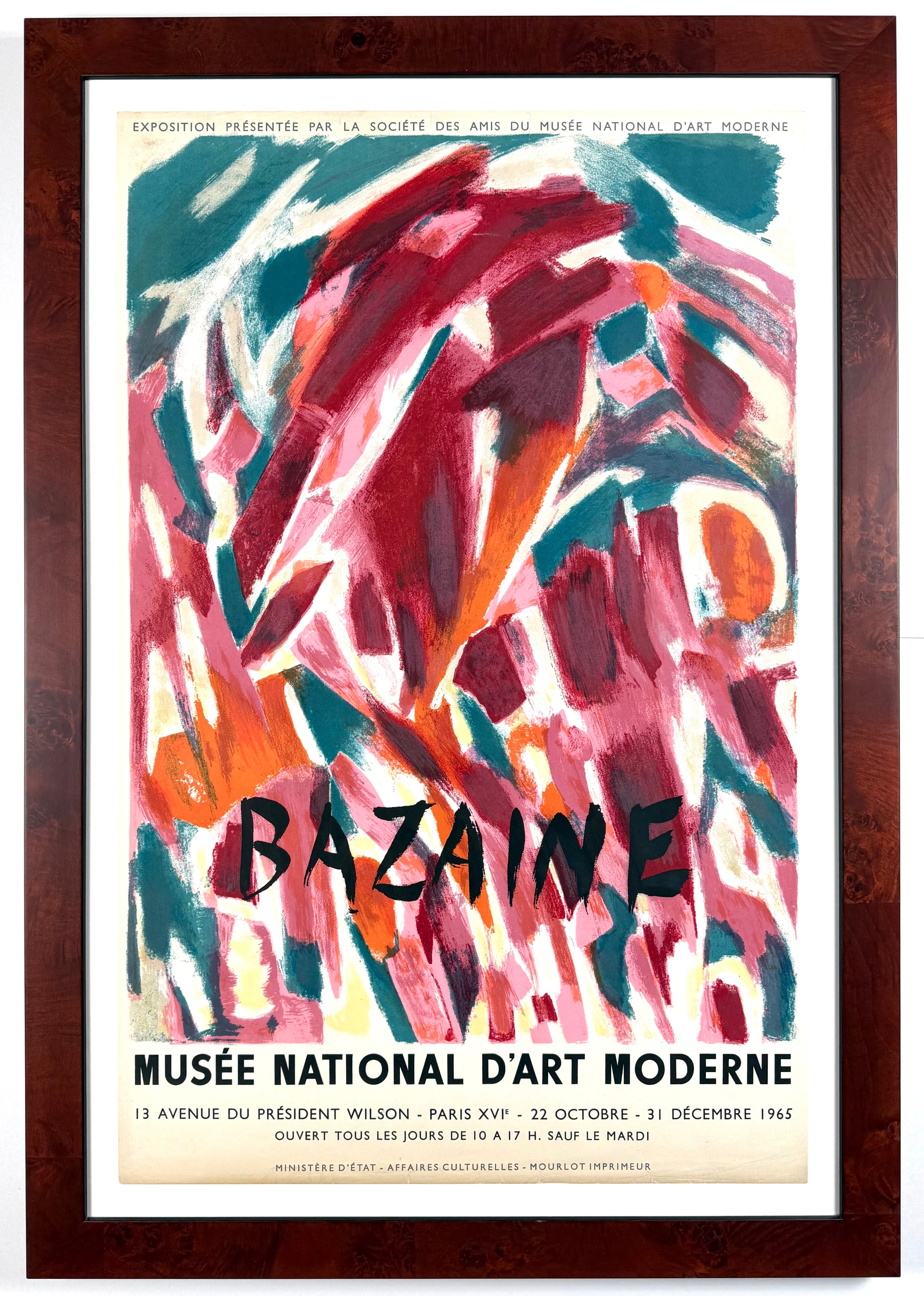 Untitled 1970 bazaine（バゼイン）ギャラリーポスター Original Vintage Jean Bazaine Affiche - Musée National d'Art