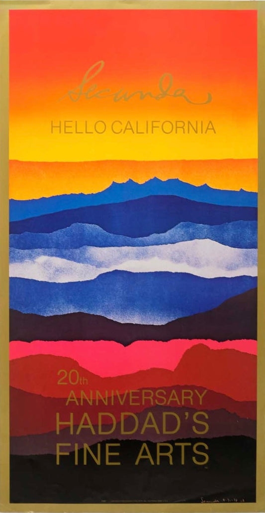 Original Vintage Arthur Secunda Poster - Hello California, 1970s