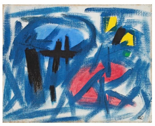 André van der Vossen Painting. Composition. Oil on canvas.