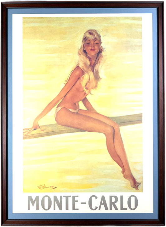 Framed Vintage Jean Gabriel Domergue - Brigitte Bardot Poster / Affiche, 1970