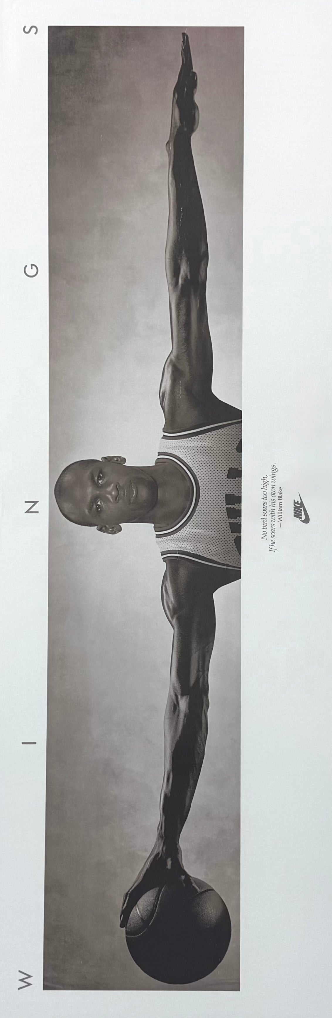 Original Vintage Nike ''wings'' Poster - Michael Jordan, 1987