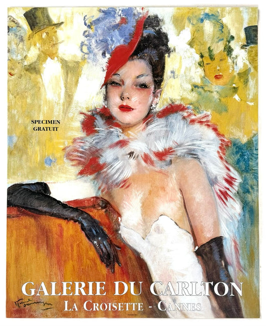 Original Vintage Jean Gabriel Domergue Affiche, 1950s