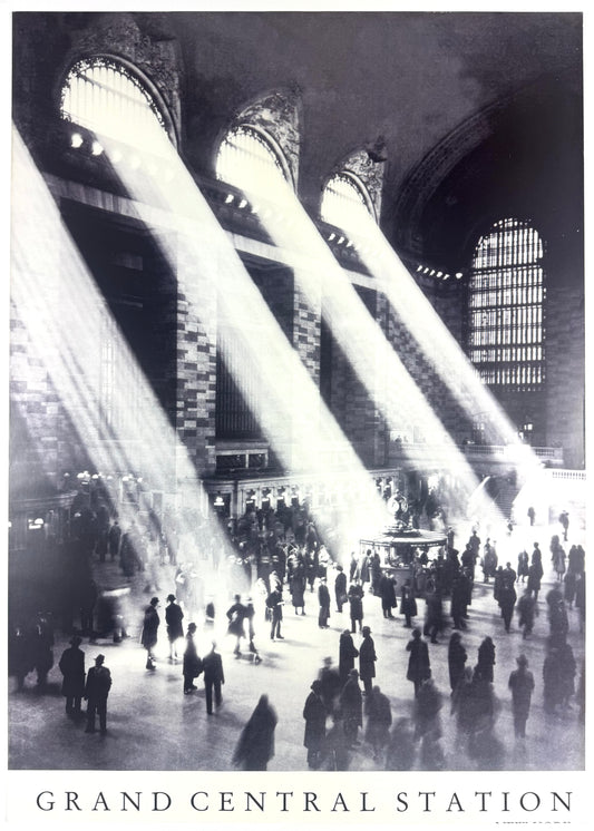 Original Vintage Grand Central Station New York Poster 60s/70s, (after Hal Morey c. 1930s photograph)