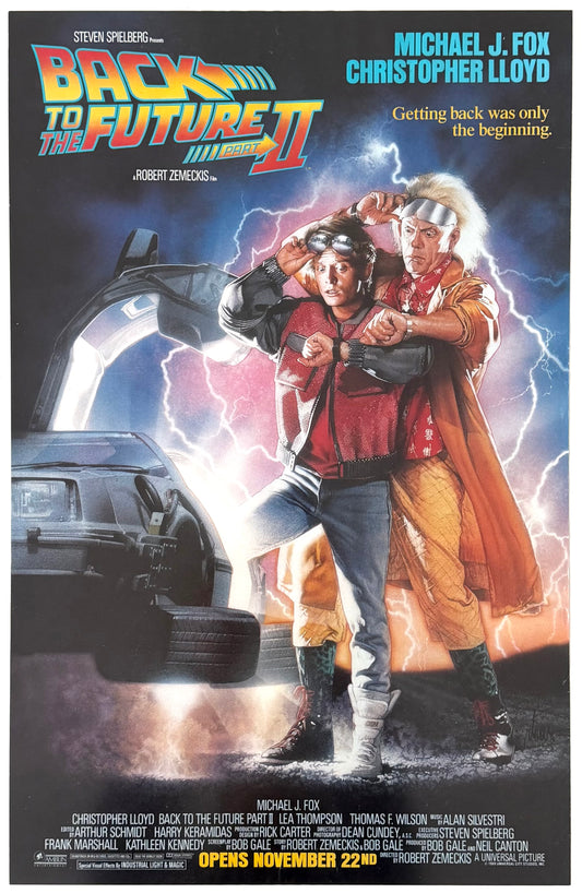 Framed Original Vintage Back to the Future Part II Movie Poster, 1989