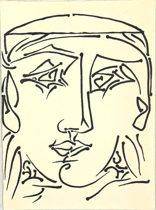 Françoise Gilot (Picasso’s wife), lithograph, 1951.