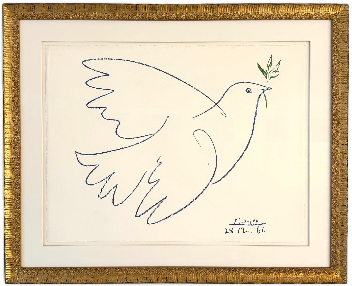 Original Vintage Picasso Lithograph - La Colombe de la Paix (Dove of Peace), 1961