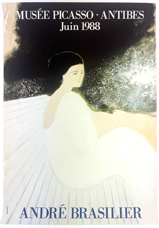 Original Vintage André Brasilier Exhibition Poster, 1988