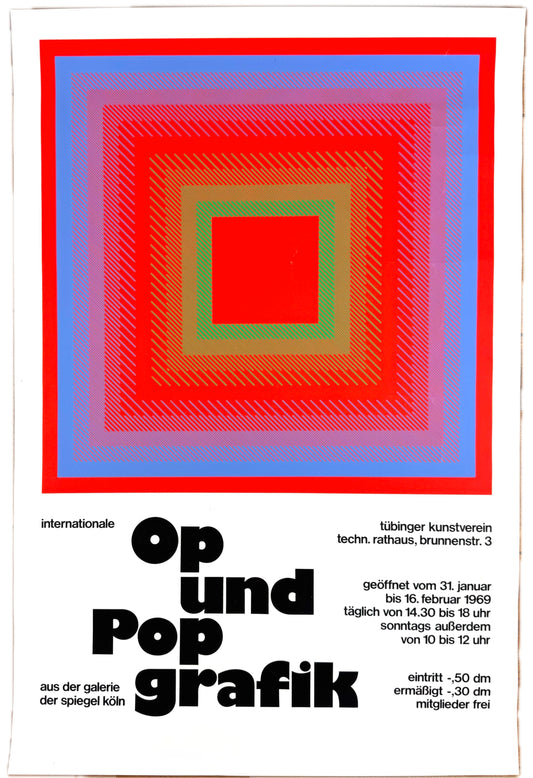 Original Vintage Anuszkiewicz Silkscreen - Op und Pop Grafik - Art Exhibition Poster