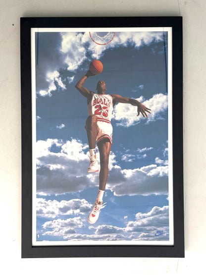 Framed Original Vintage Michael Jordan “Wings” / “Sky Dunk” Nike Poster