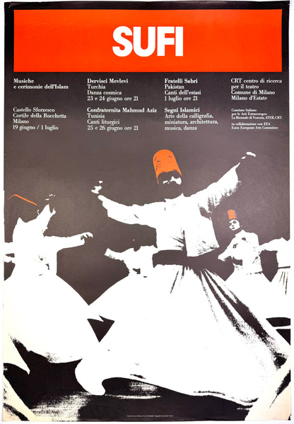 Original Francesco Messina Poster - Musiche e Cerimonie dell’Islam, 1980