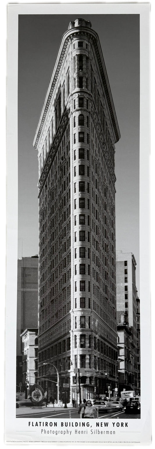 Original Vintage Flatiron Building Poster – New York, 1990s