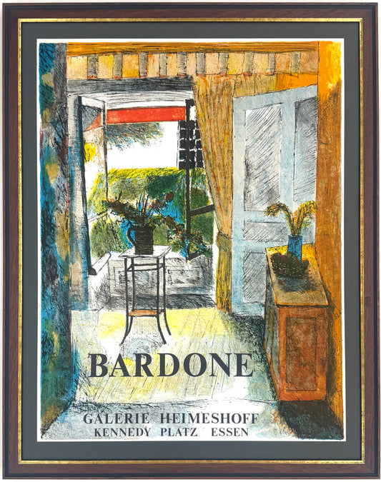 Original Vintage Guy Bardone Exhibition Poster, 1970s