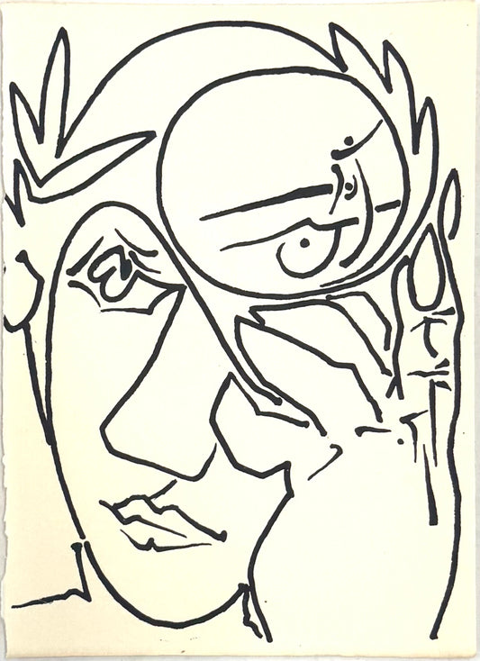 Françoise Gilot (Picasso’s wife), lithograph, 1951.