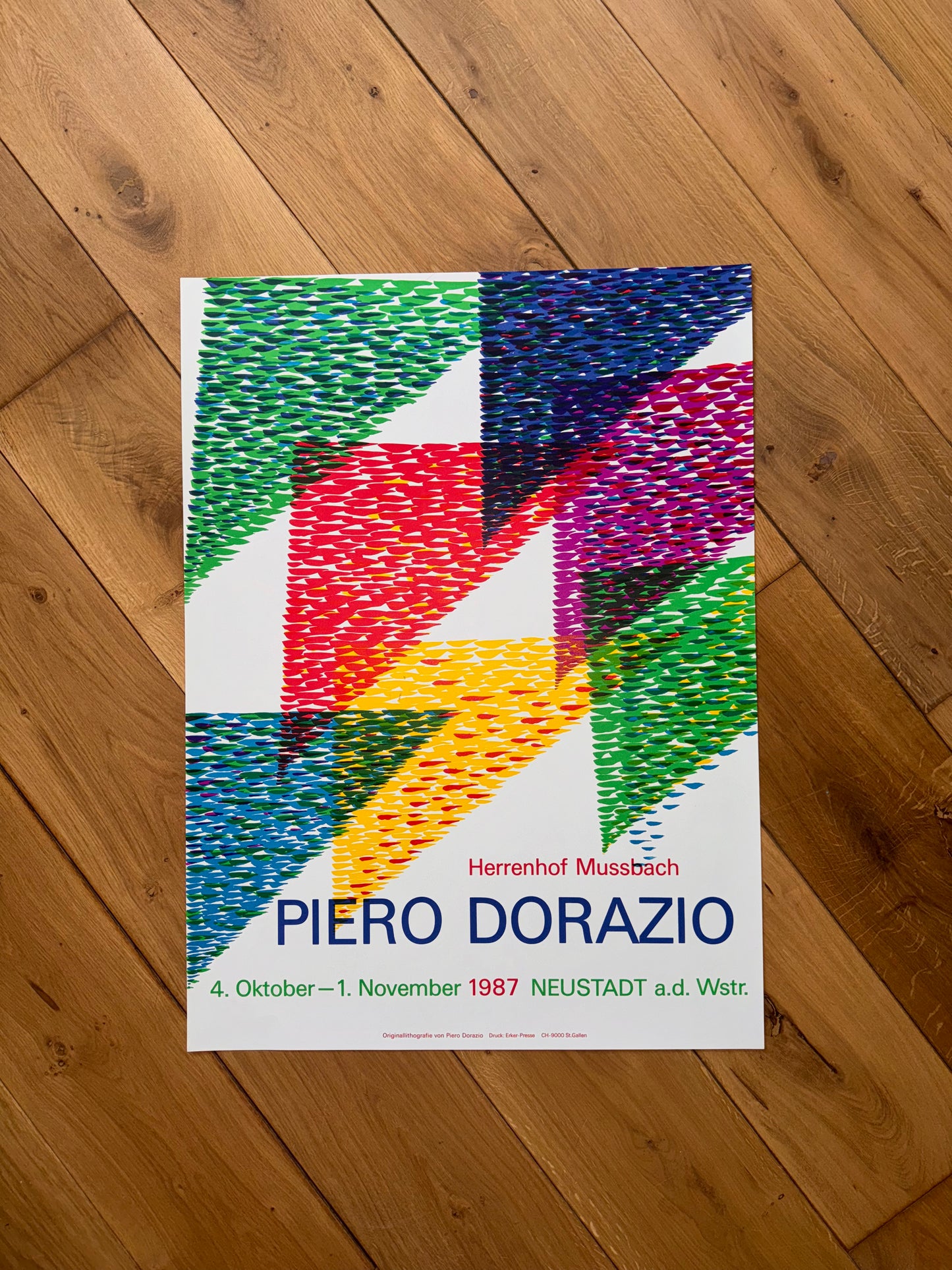 Original Piero Dorazio Lithograph 1987