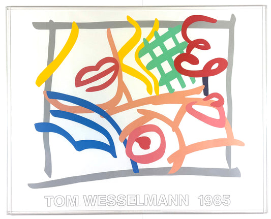 Framed Original Large Vintage Tom Wesselmann Poster, 1985