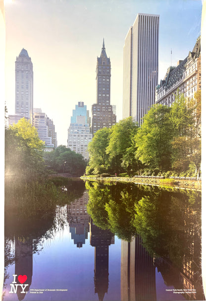 Framed Original Vintage ‘I LOVE NY’ Poster - Central Park, 1980