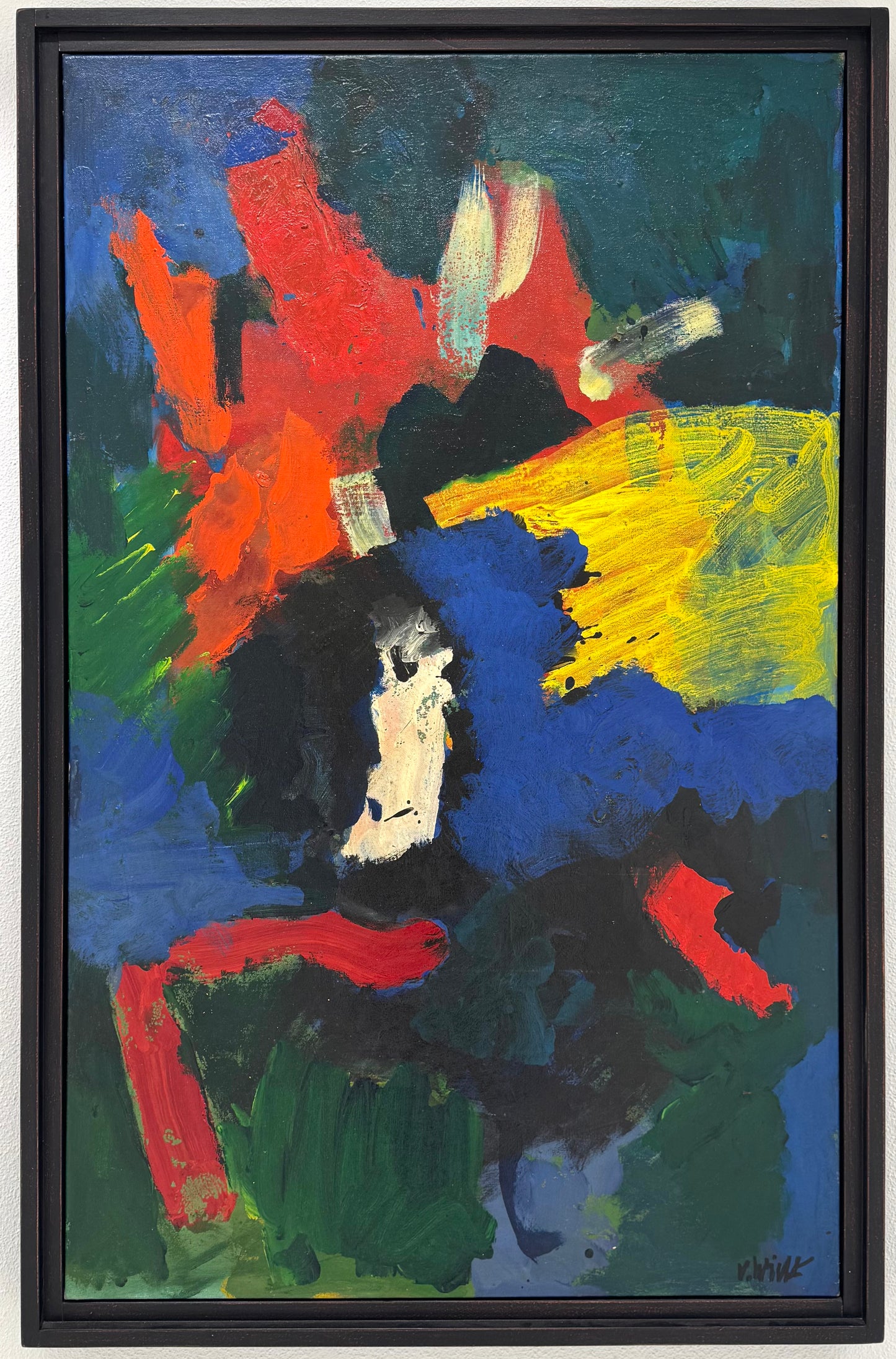 John von Wicht Painting - Vertical Abstract, New York, 60s