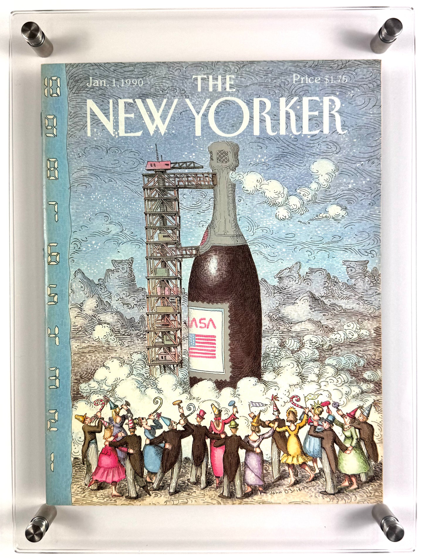 Framed Vintage The New Yorker Magazine, Jan. 1 1990