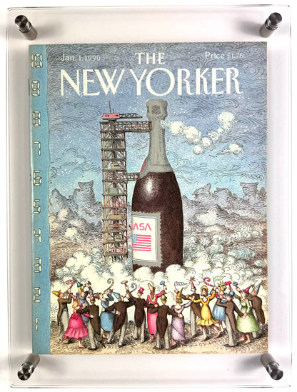 Framed Vintage The New Yorker Magazine, Jan. 1 1990