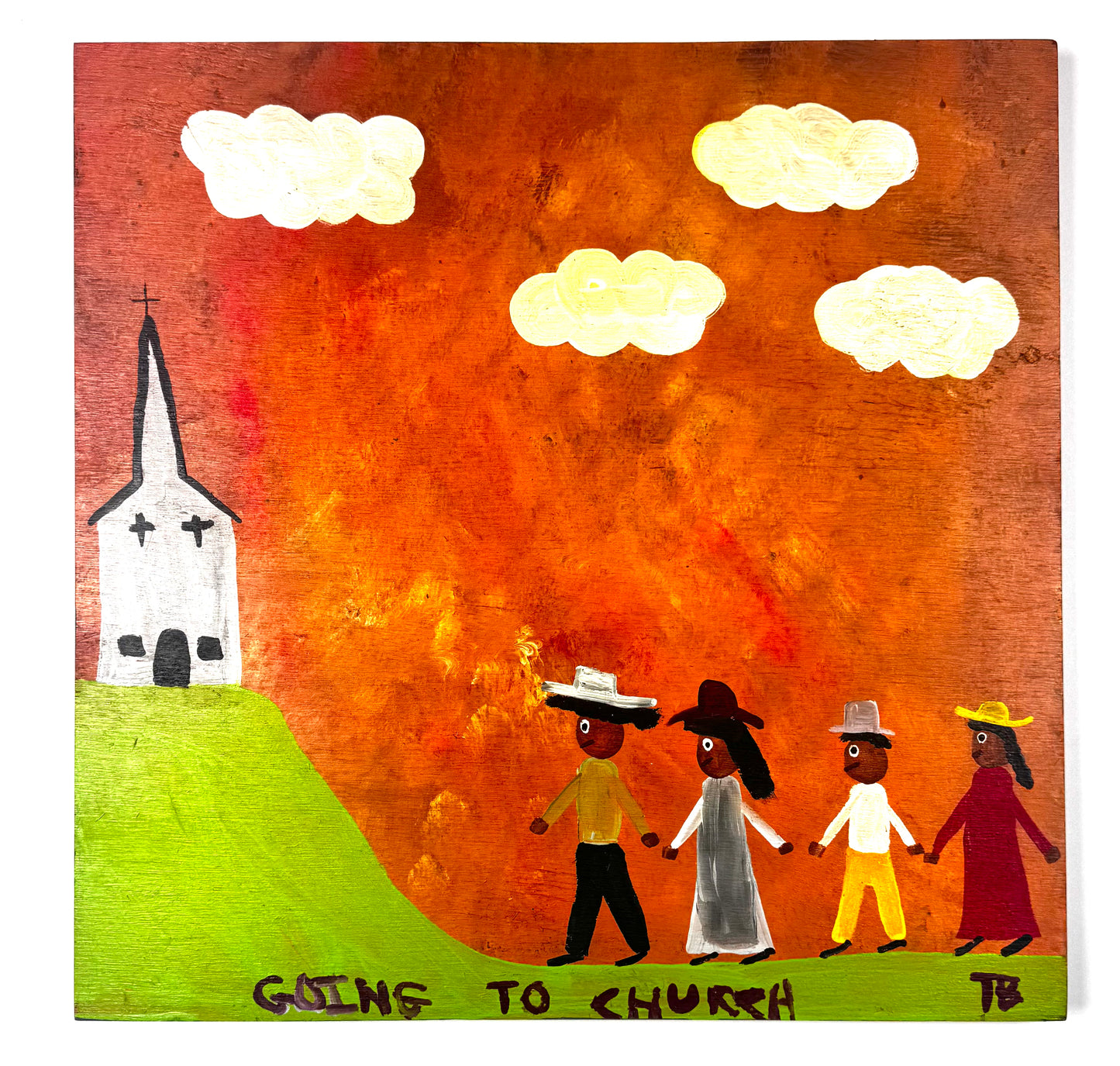 Tim Brown Painting - Going to church, 1980s