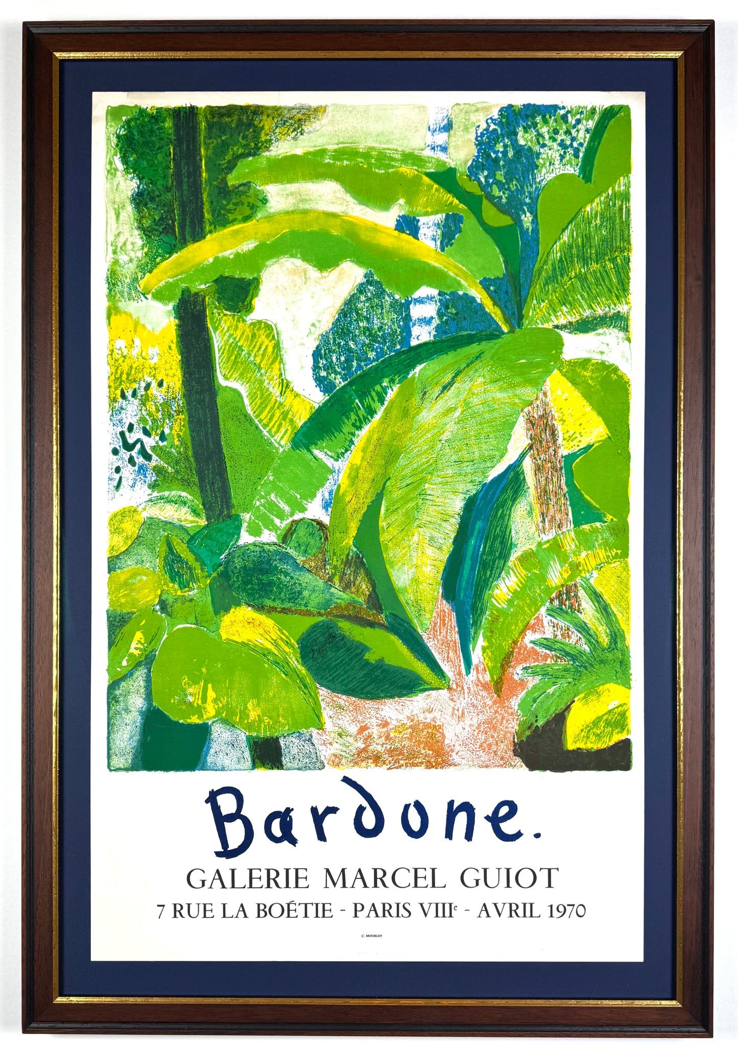 Framed Original Guy Bardone Exhibition Poster, 1970