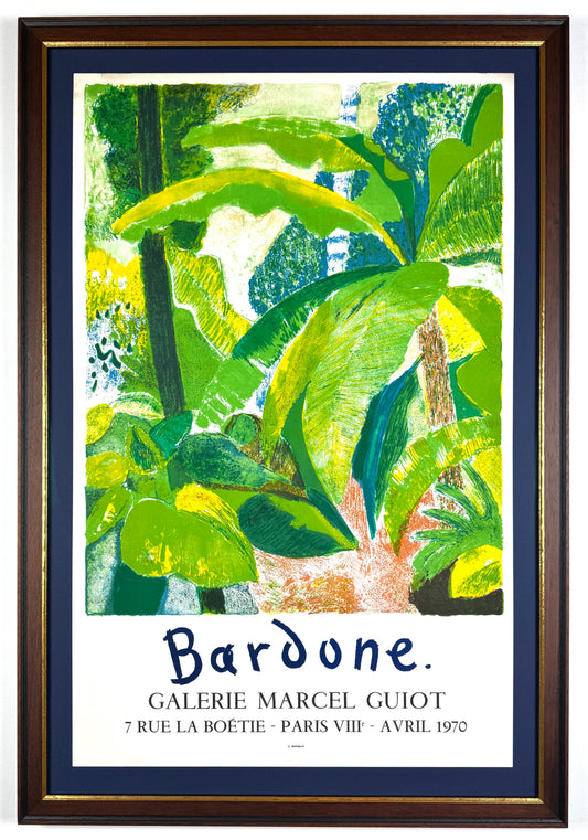 Framed Original Guy Bardone Exhibition Poster, 1970