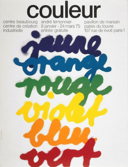 Framed Original Jean Widmer Screen Print - Couleur - 1975
