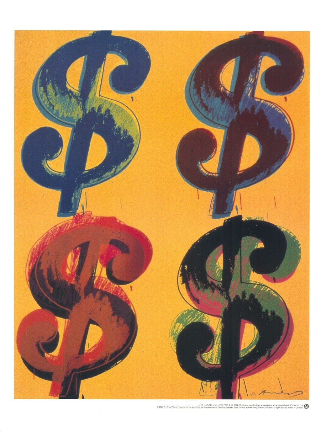 Original Licensed Andy Warhol print - Dollar $