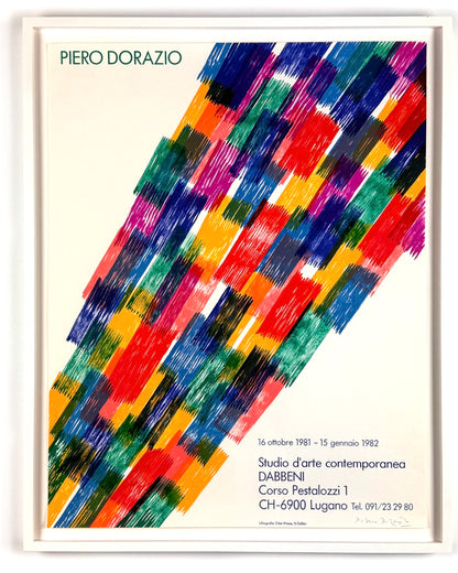 Framed Original Piero Dorazio Lithograph - Handsigned - 1981
